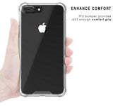 AQUAFLEX ANTI-SHOCK BUMPER CASE COVER CLEAR HARD BACK FOR APPLE iPHONE 7/8 PLUS