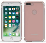 PureGear Rose Gold GlassBak 360 Case Aluminum Bumper for iPhone 8/7/6 PLUS