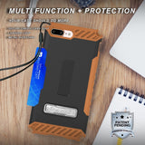 TRI-SHIELD RUGGED CASE + BELT CLIP HOLSTER STRAP STAND FOR APPLE iPHONE 7/8 PLUS