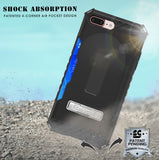 TRI-SHIELD RUGGED CASE CREDIT CARD SLOT COVER + STRAP FOR iPHONE 8 PLUS, 7PLUS