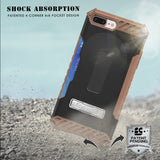 TRI-SHIELD RUGGED CASE CREDIT CARD SLOT COVER + STRAP FOR iPHONE 8 PLUS, 7PLUS
