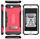 TRI-SHIELD RUGGED CASE CREDIT CARD SLOT COVER + STRAP FOR iPHONE 8 PLUS, 7PLUS