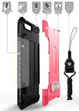 TRI-SHIELD RUGGED CASE CREDIT CARD SLOT COVER + STRAP FOR iPHONE 8 PLUS, 7PLUS