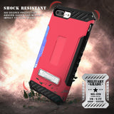 TRI-SHIELD RUGGED CASE CREDIT CARD SLOT COVER + STRAP FOR iPHONE 8 PLUS, 7PLUS