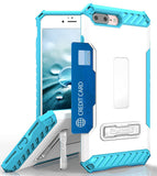 TRI-SHIELD RUGGED CASE CREDIT CARD SLOT COVER + STRAP FOR iPHONE 8 PLUS, 7PLUS