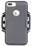 BLACK CASE COVER + ARMBAND STRAP COMBO ROTATING/REFLECTIVE FOR iPHONE 7 PLUS