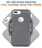 BLACK CASE COVER + ARMBAND STRAP COMBO ROTATING/REFLECTIVE FOR iPHONE 7 PLUS