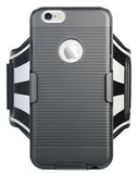 BLACK CASE COVER + ARMBAND STRAP COMBO ROTATING/REFLECTIVE FOR iPHONE 6/6s PLUS