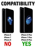 PureGear Deep Coral SOFT-TEK Case Tempered Glass for iPhone 8 Plus/7 Plus/6 Plus