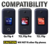 Textured Hard Shell Case Cover for Alcatel Go Flip 4, TCL FLIP Pro
