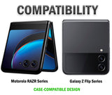 Black Leather Case Belt Clip Harness Pouch for Motorola RAZR Ultra Plus Z Flip 6