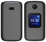 Grid Case Hard Cover and Belt Clip Holster for Alcatel Go Flip 4, TCL FLIP Pro