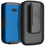 Grid Case Hard Cover and Belt Clip Holster for Alcatel Go Flip 4, TCL FLIP Pro