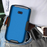 Grid Case Hard Cover and Belt Clip Holster for Alcatel Go Flip 4, TCL FLIP Pro