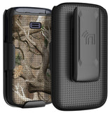 Grid Case Hard Cover and Belt Clip Holster for Alcatel Go Flip 4, TCL FLIP Pro