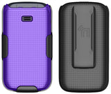 Grid Case Hard Cover and Belt Clip Holster for Alcatel Go Flip 4, TCL FLIP Pro