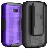 Grid Case Hard Cover and Belt Clip Holster for Alcatel Go Flip 4, TCL FLIP Pro