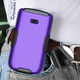 Grid Case Hard Cover and Belt Clip Holster for Alcatel Go Flip 4, TCL FLIP Pro