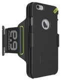 PUREGEAR HIP SPORTS BLACK/LIME ARMBAND + CASE STAND FOR APPLE iPHONE 6 6s