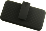 BLACK WEAVE KICKSTAND HARD CASE + BELT CLIP HOLSTER STAND FOR iPHONE 6 PLUS 5.5"