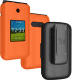 Hard Case and Belt Clip Holster for Cingular Flex 2 Flip Phone (Debut Flex)