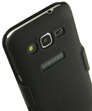 BLACK HARD CASE COVER BELT CLIP HOLSTER STAND FOR SAMSUNG GALAXY CORE PRIME G360