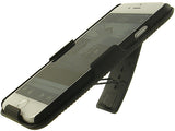 BLACK RUBBERIZED HARD CASE BELT CLIP HOLSTER STAND FOR APPLE iPHONE 6 6s (4.7")