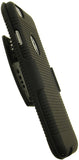 BLACK RUBBERIZED HARD CASE BELT CLIP HOLSTER STAND FOR APPLE iPHONE 6 6s (4.7")