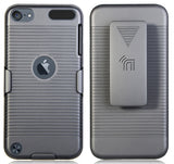 BLACK HARD CASE + BELT CLIP HOLSTER STAND FOR iPOD TOUCH 5 6 7 5th 6th 7th Gen