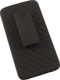 BLACK KICKSTAND CASE COVER + BELT CLIP HOLSTER FOR LG TRIBUTE 5, TREASURE, K7