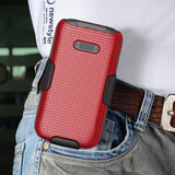 Hard Case Cover and Belt Clip Holster Combo for Lively Jitterbug Flip 2 Phone