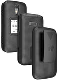 Hard Case Cover and Belt Clip Holster Combo for Lively Jitterbug Flip 2 Phone