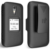 Hard Case Cover and Belt Clip Holster Combo for Lively Jitterbug Flip 2 Phone