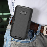 Hard Case Cover and Belt Clip Holster Combo for Lively Jitterbug Flip 2 Phone