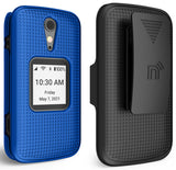 Hard Case Cover and Belt Clip Holster Combo for Lively Jitterbug Flip 2 Phone