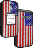 Grid Texture Case Slim Hard Shell Cover for Lively Jitterbug Flip 2 Phone, Flip2