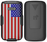 Hard Case Cover and Belt Clip Holster Combo for Lively Jitterbug Flip 2 Phone