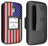 Hard Case Cover and Belt Clip Holster Combo for Lively Jitterbug Flip 2 Phone