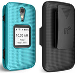 Hard Case Cover and Belt Clip Holster Combo for Lively Jitterbug Flip 2 Phone