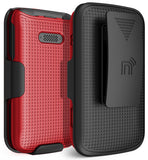 Hard Case Cover and Belt Clip Holster Combo for Lively Jitterbug Flip 2 Phone