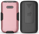 Hard Case Cover and Belt Clip Holster Combo for Lively Jitterbug Flip 2 Phone