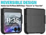 Hard Case Cover & Belt Clip Holster for Motorola RAZR 2024/2025 Flip Phone