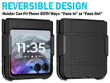 Hard Case Cover & Belt Clip Holster for Motorola RAZR 2024/2025 Flip Phone