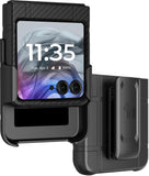 Hard Case Cover & Belt Clip Holster for Motorola RAZR 2024/2025 Flip Phone
