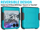 Hard Case Cover & Belt Clip Holster for Motorola RAZR 2024/2025 Flip Phone