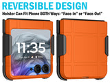 Hard Case Cover & Belt Clip Holster for Motorola RAZR 2024/2025 Flip Phone