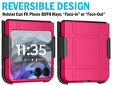 Hard Case Cover & Belt Clip Holster for Motorola RAZR 2024/2025 Flip Phone