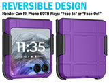 Hard Case Cover & Belt Clip Holster for Motorola RAZR 2024/2025 Flip Phone