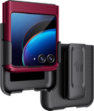 Hard Case Cover and Belt Clip Holster Combo for Motorola RAZR Plus (2023) RAZR+