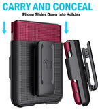 Hard Case Cover and Belt Clip Holster Combo for Motorola RAZR Plus (2023) RAZR+